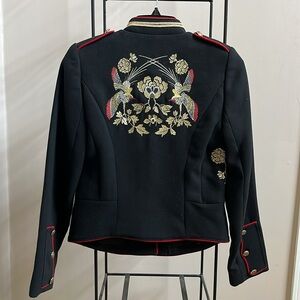 NWT Zara military embroidered  jacket